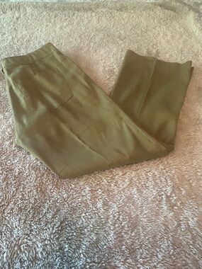 CAbi Olive-Tone High-Waist Trousers